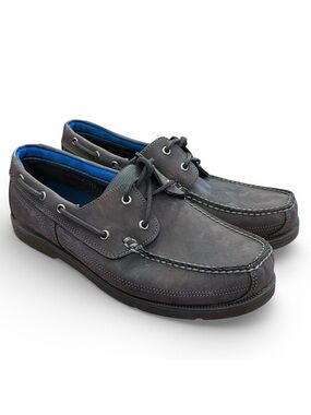 Timberland Boat Shoe 10.5W Dark Brown Nubuck Leather Gripstick Sole Deck A1G8C